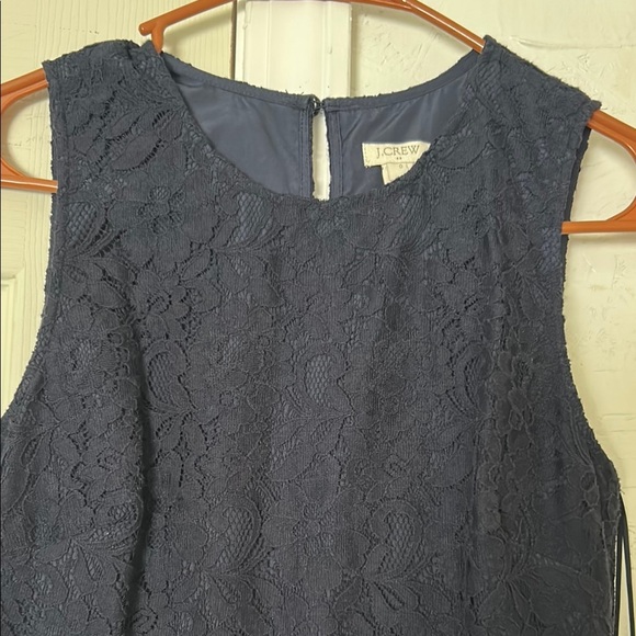 J. Crew Blue Sheath Midi Dress Sleeveless Crew Neck - Picture 15 of 16